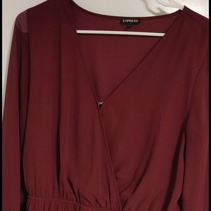 Express Mid-length Maroon Dress